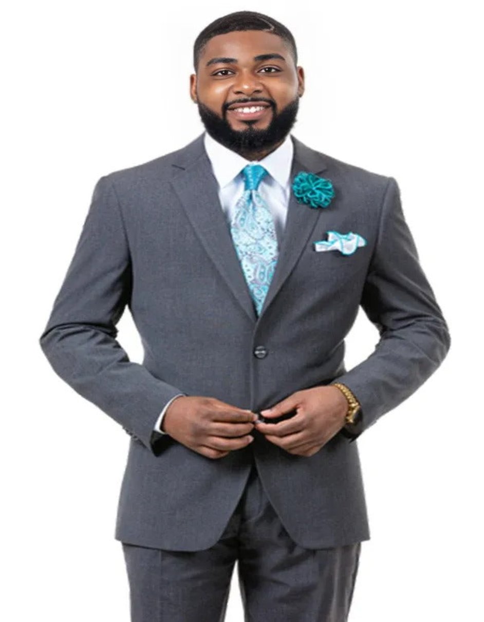 Missionary Mormon Quality Suit  - Business Notch Lapel Style in Color Grey - Coat Size 38