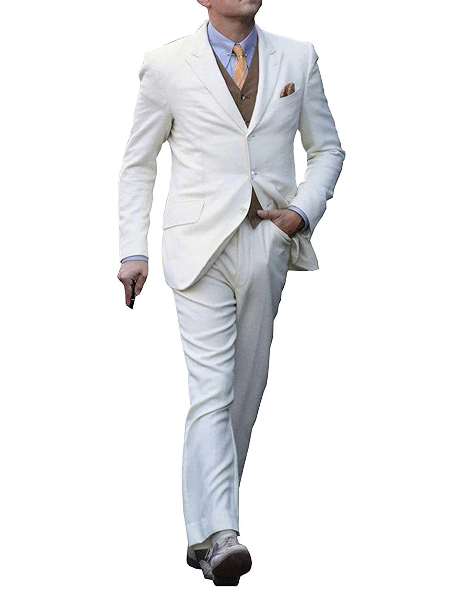 "Mens Great Gatsby | Leonardo Dicaprio Suit in Ivory"