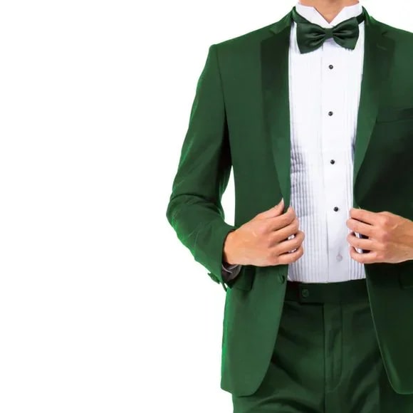 Mens Green Tuxedo 2-PC Hybrid Fit By Sean Alexander