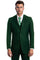 Cheap priced Suit - Men's Vested Two Button Solid Color Wedding & Business Green Suit