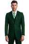 Cheap priced Suit - Men's Vested Two Button Solid Color Wedding & Business Green Suit