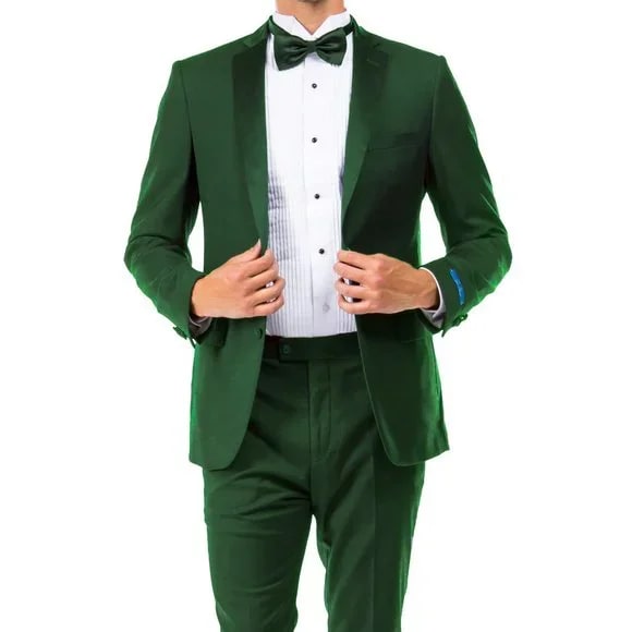 Mens Green Tuxedo 2-PC Hybrid Fit By Sean Alexander