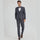 New Tazio Birdseye Textured Grey Tuxedo | Shawl Collar Satin Trim 3-Piece