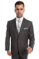 Cheap Priced Suit - Men's Two Button Basic Modern Fit Business Grey Suit
