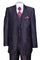 Cheap Priced Suit  - Mens 2 Button Vested Slim Fit Shiny Sharkskin Grey Suit