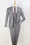 Cheap Priced Suit- Mens One Button Slim Fit Vested Peak Lapel Skinny Grey Suit