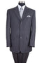 Cheap Priced Suit - Mens Classic Fit 3 Button Banker Pinstripe Grey Suit