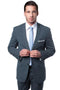 Cheap Priced Suit- Men's Two Button Slim Fit Travel Grey Suit