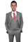 Cheap Priced Suit - Men's Two Button Vested Stacy Adams Basic Grey  2 button Suit Grey Prom 2026 Suits