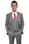 Cheap Priced Suit - Men's Two Button Vested Stacy Adams Basic Grey  2 button Suit Grey Prom 2025 Suits