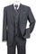 Cheap Priced Suit  - Mens 2 Button Vested Bold Pinstripe Gangster Grey Suit