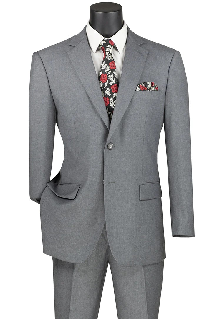 Cheap Priced Suit - Mens Modern Fit 2 Button Grey Suit - 38 Short Jacket+32 Waist Adjustable 28to34)(Height: 5 4 to5 7 )(Neck  15-16.5)S-M)