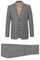 Cheap Priced Suit - Mens Two Button Slim Fit Two Piece Suit In Grey & Bronze Windowpane Plaid Check