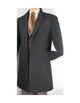 men's Car Coat - Mid length Wool Coat Collection in a Soft Blend - Dark Charcoal Masculine color Grey Overcoat