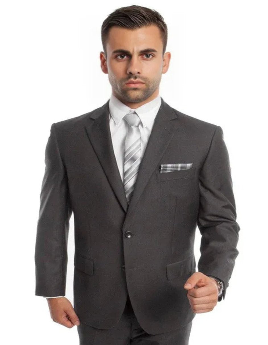 Missionary Mormon Quality Suit -  Business Button Style in Color Grey - Coat Size 38