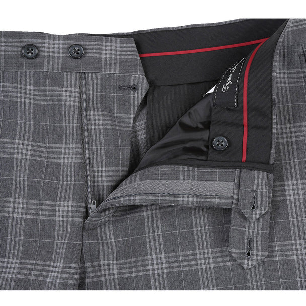 English Laundry Suits  Designer Brand - Wool Stretch Double Breasted Slim Fit Grey by English Laundry - Coat Size 38