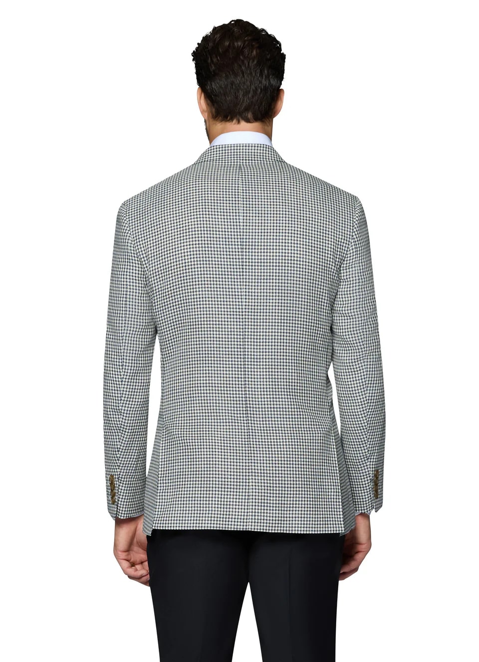 Grey Wool Modern Fit Houndstooth Sport Coat - 62 Regular