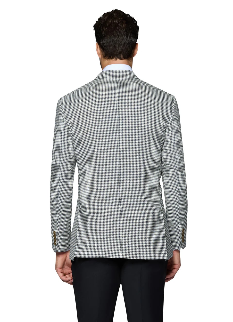 Grey Wool Modern Fit Houndstooth Sport Coat