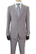 Cheap Priced Suit- Mens 2 Button Slim Fit Poplin Basic Grey Suit
