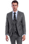 Cheap priced Suit;- Men's Two Button Vested Skinny Fit Suit With Low Cut Vest In Grey Plaid