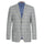 Renoir Clothing - Renoir Suit - Renoir Fashion - Stretch Performance 2-button Slim Fit Grey And Blue Check Renoir Suit