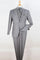 Cheap Priced Suit-  Mens Two Button Modern Fit Two Piece Grey Suit