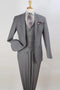 Cheap Priced Suit - Mens Two Button Slim Fit Scoop Vested Grey Suit