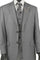 Cheap Priced Suit- Mens Basic 2 Button Vested  Grey Suit