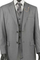Cheap Priced Suit- Mens Basic 2 Button Vested  Grey Suit