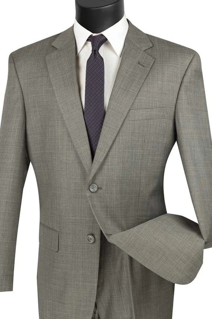 Cheap Suit - Mens 2 Button Weave Pattern Sharkskin Grey Suit