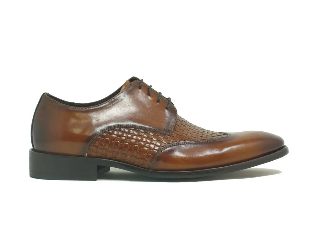 Hand Braided Leather Woven Oxford - 7.5