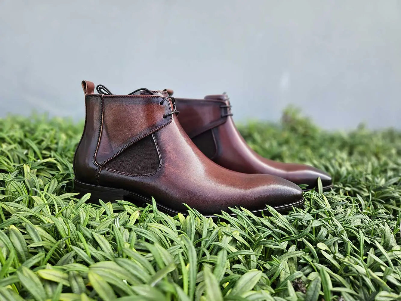 Carrucci Hand Burnished Calfskin Lace-up Boot - 7.5