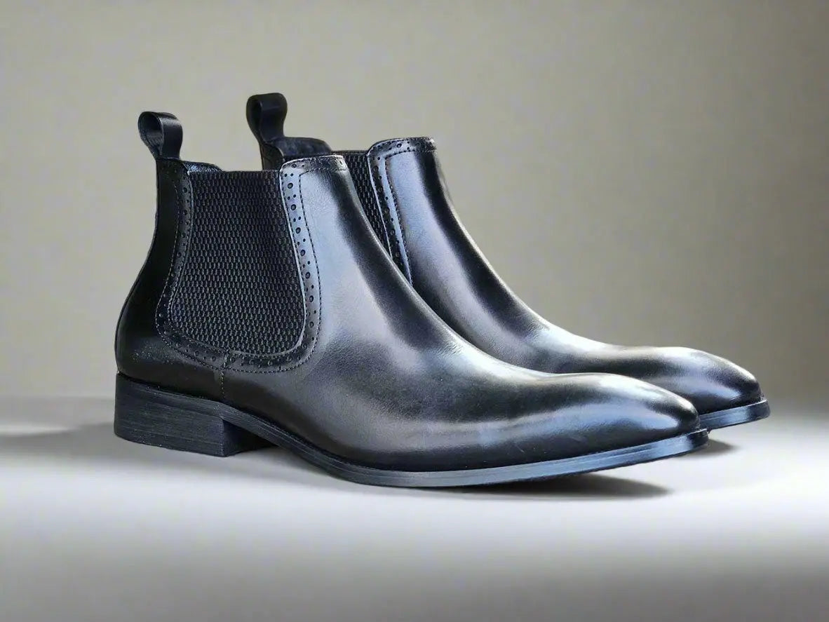 Hand Burnished Chelsea Boots-New Designer Collection - 7.5