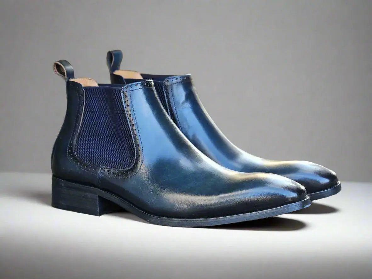 Hand Burnished Chelsea Boots-New Designer Collection - 7.5