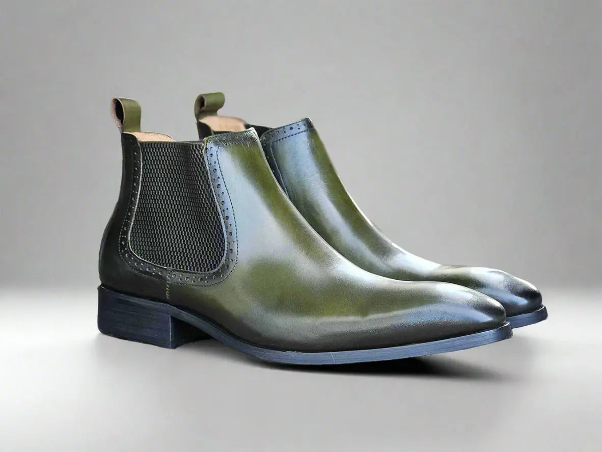 Hand Burnished Chelsea Boots-New Designer Collection - 7.5