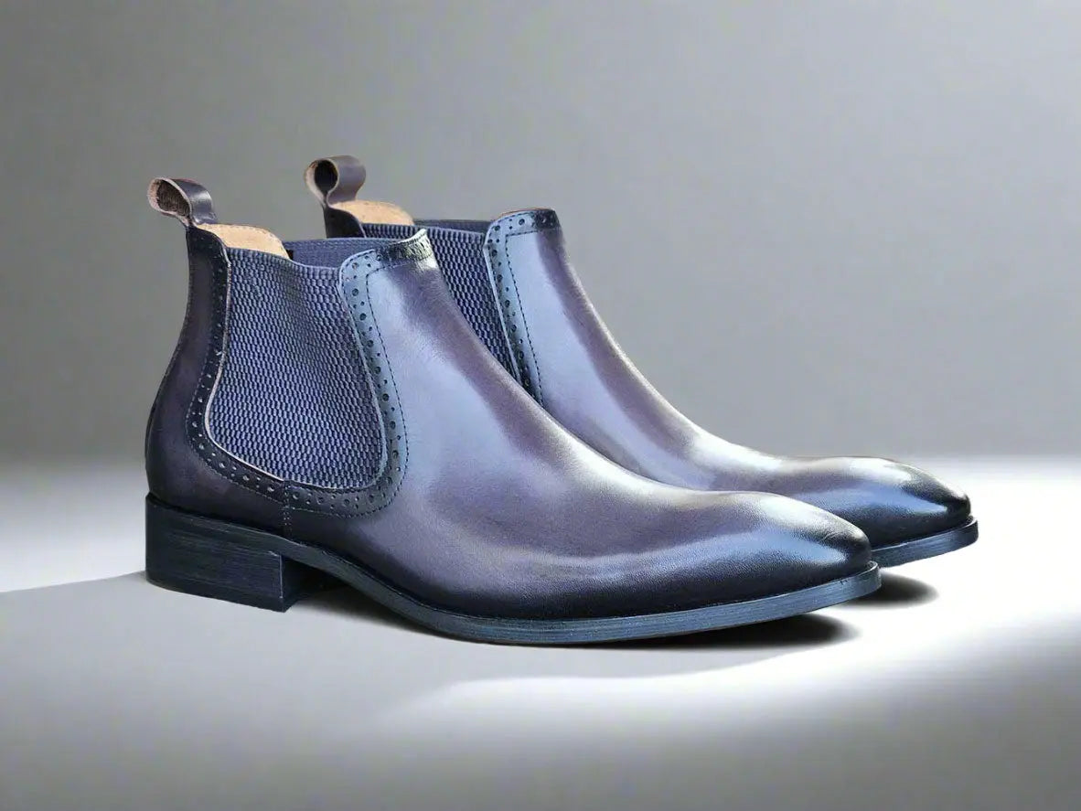 Hand Burnished Chelsea Boots-New Designer Collection - 7.5