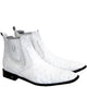 Men's Handmade White Vestigium Boots Genuine Ostrich Chelsea Boots