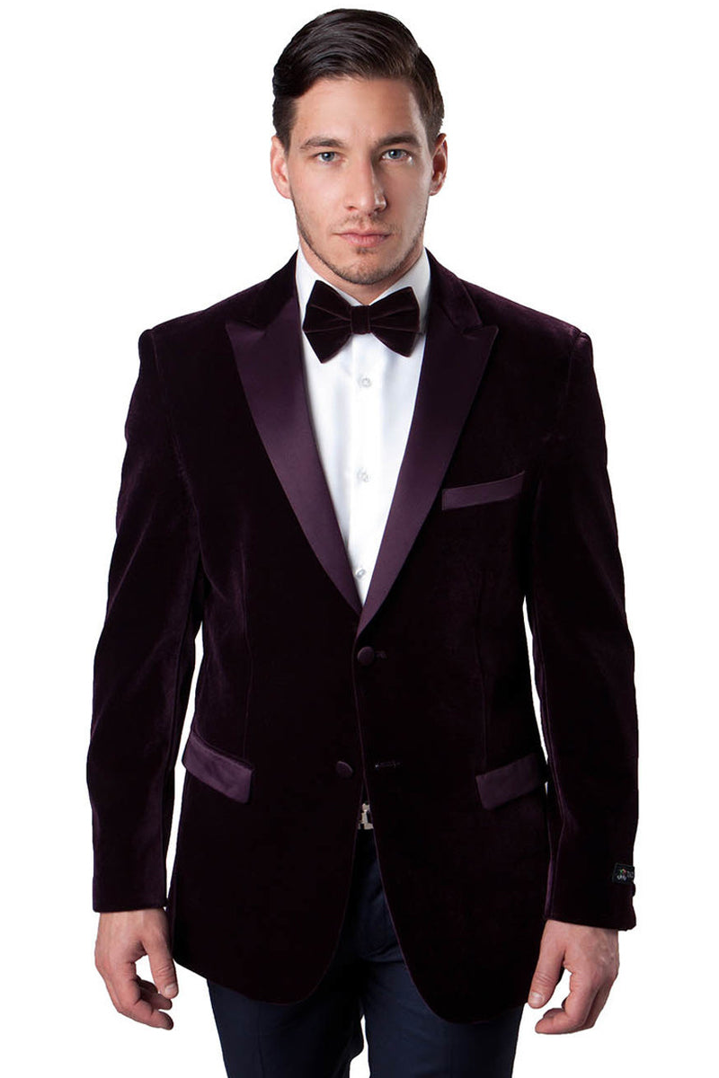 "Velvet Tuxedo Dinner Jacket for Men - Hunter Two Button" - 34 Short