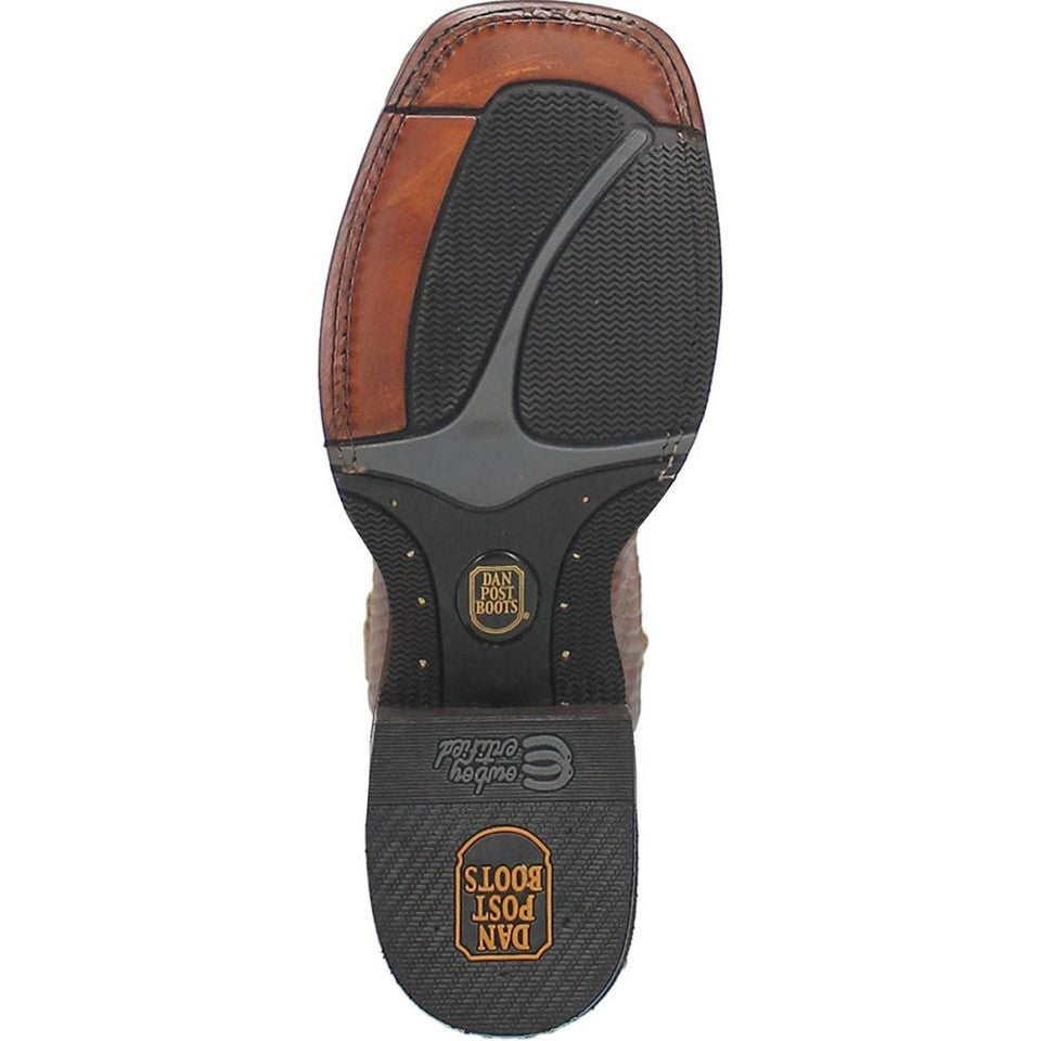 Dan Post KA Faux Python Print Square Toe Leather Boot - 8D