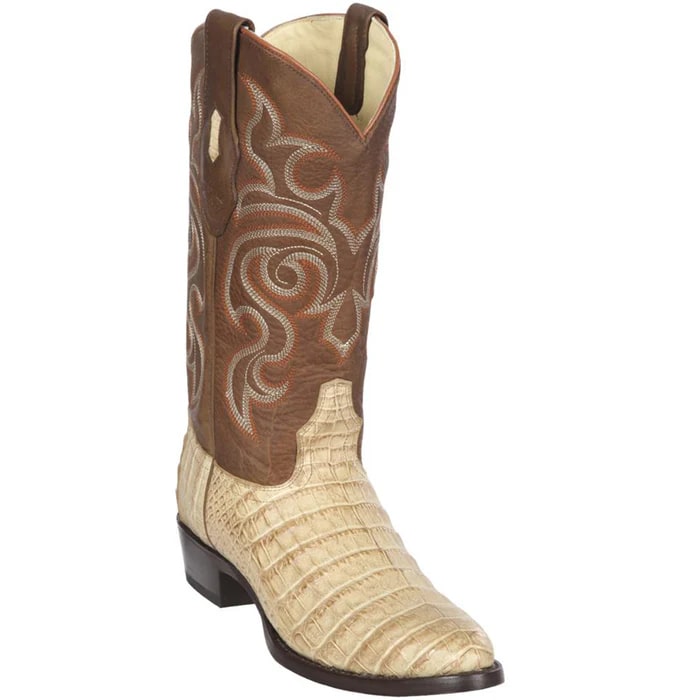 Los Altos Boots - Mens Dress Cowboy Boot - Low Priced Honey Caiman Belly R-Toe Cowboy Boots- in  Honey - 6