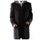 Hooded Dress Coat Wool Black ~ Charcoal Winter Coat Mens Topcoat