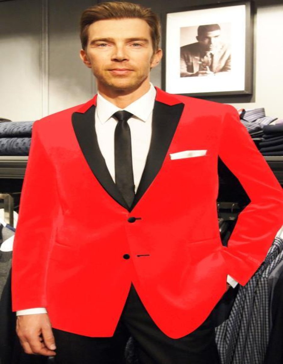 Red Inner Men Black and Red Suits for Men - Emensuits