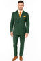 Mens Hunter Green Pinstripe Double-Breasted Suit – Bold 6-Button Vintage Gangster Style 1920s Look