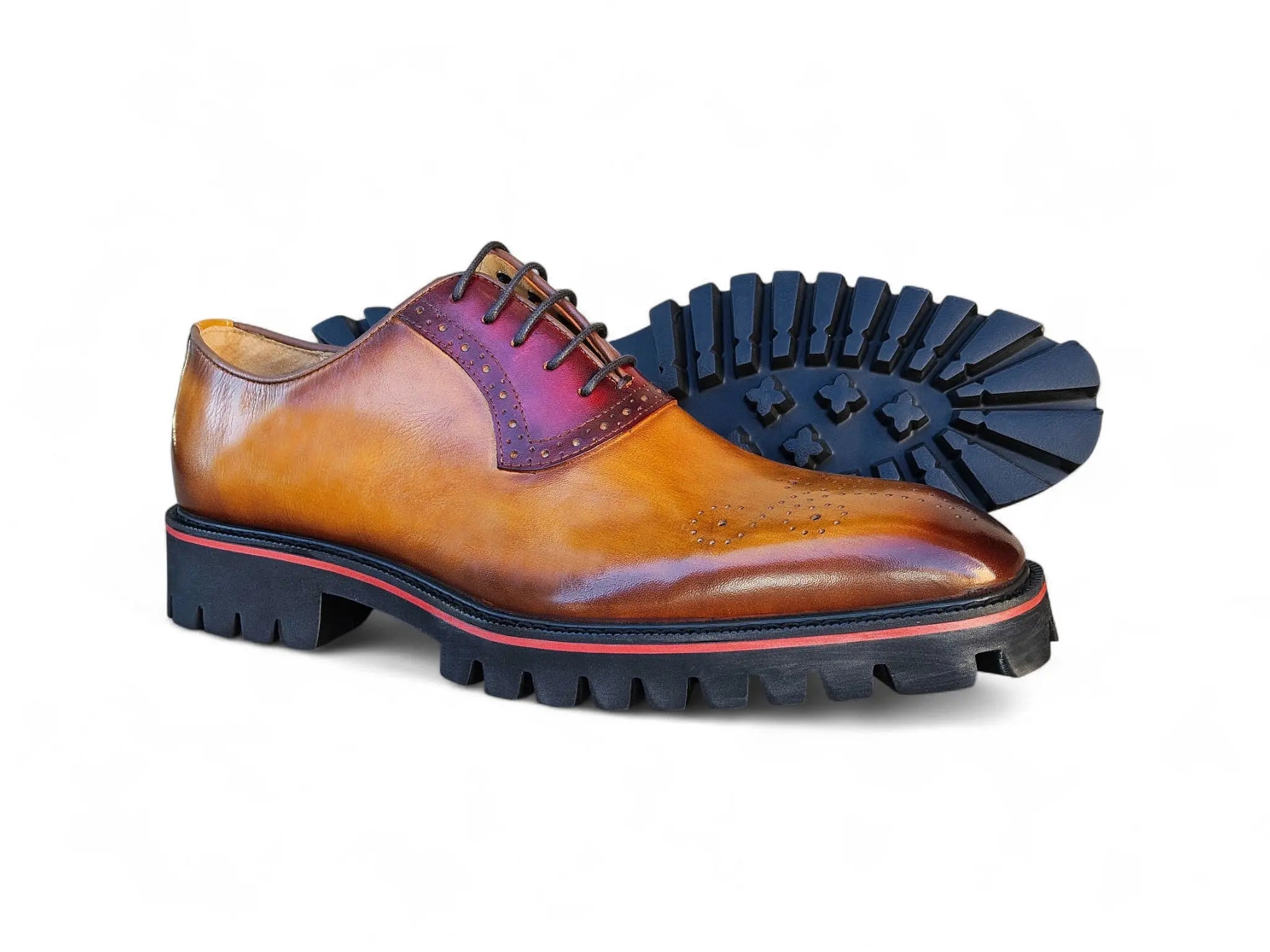Carrucci Hybrid Lug Oxford - Luxury Leather Dress Shoe