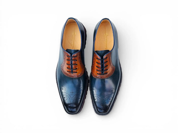 Carrucci Hybrid Lug Oxford - Luxury Leather Dress Shoe