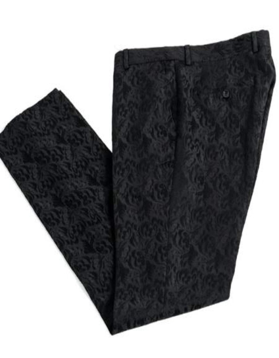 Mens Black and Purple 4 Button Cuffs Velvet Lapel 3-Piece Tailored-Fit Tuxedo - Coat Size 38