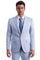 "Light Blue Slim Fit Suit for Men - One Button Peak Lapel Basic"