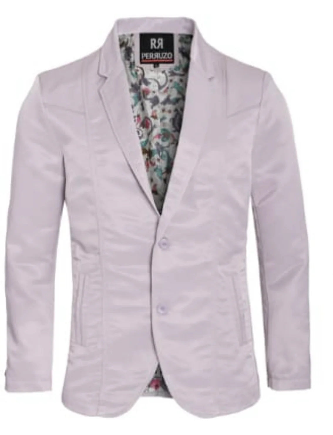 Men's Western Silver Blazer Slim Fit Shiny Finish Sport Coat for Weddings, Prom & Formal Events - 36 Short