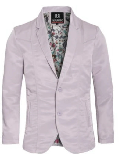 Men's Western Silver Blazer Slim Fit Shiny Finish Sport Coat for Weddings, Prom & Formal Events