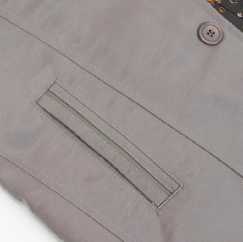 Men's Western Grey Blazer Slim Fit Steel Gray Sport Coat for Weddings, Business & Formal Events - 36 Short